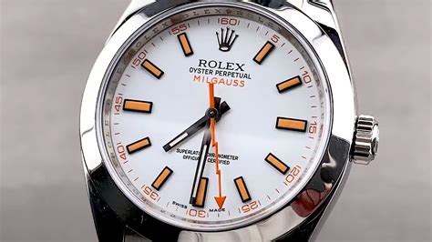 rolex milgauss white review|Rolex Milgauss white dial review.